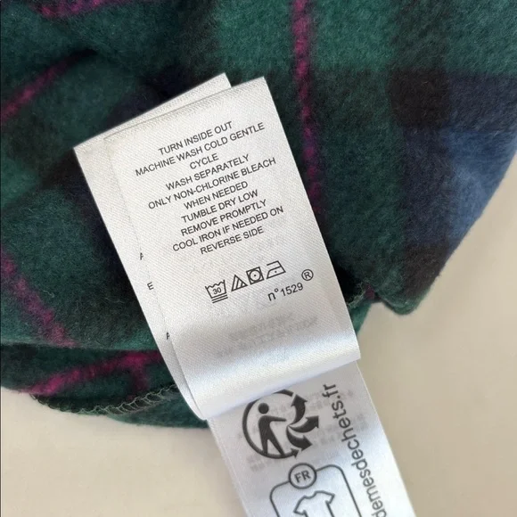 Ralph Lauren Black Label Crest Green Plaid Flannel Pajama Lounge Shirt Womens XL - Picture 7 of 12